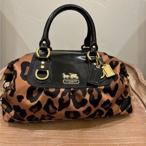 Rare Coach Leopard Print Handbag